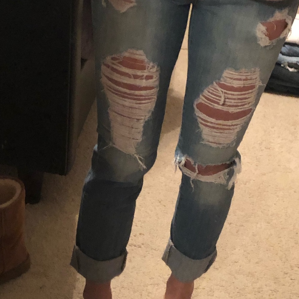 Distressed jeans